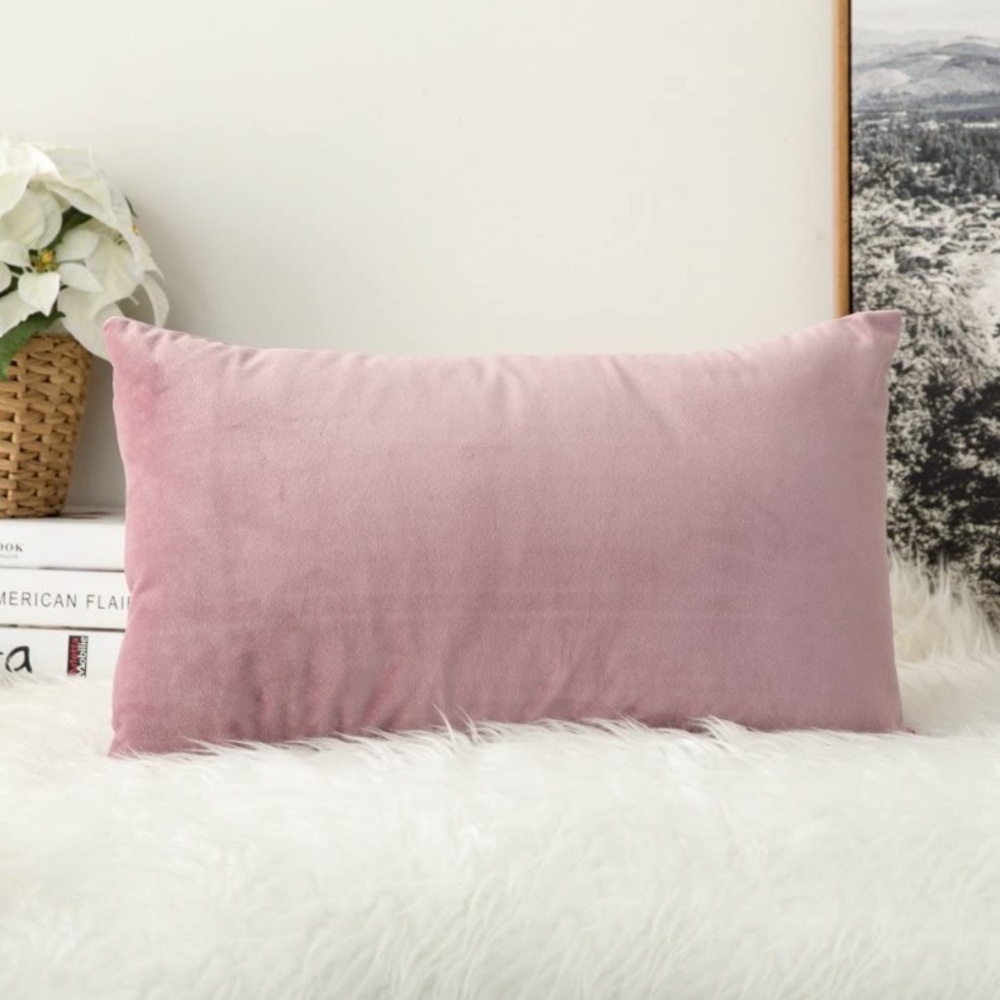 Velvet Lumbar Pillow Cover
